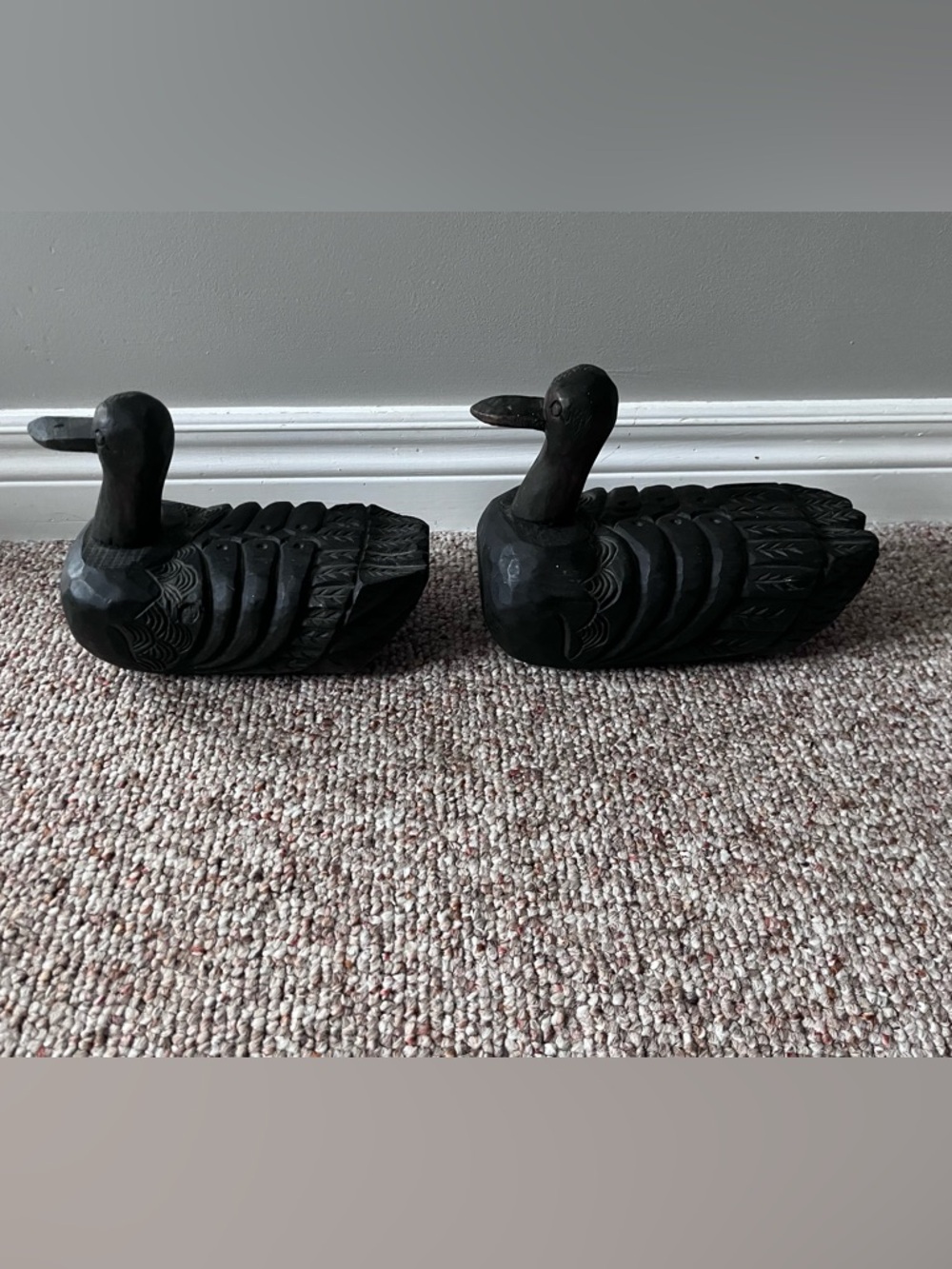 Hand Carved Wooden Ducks From South Korea